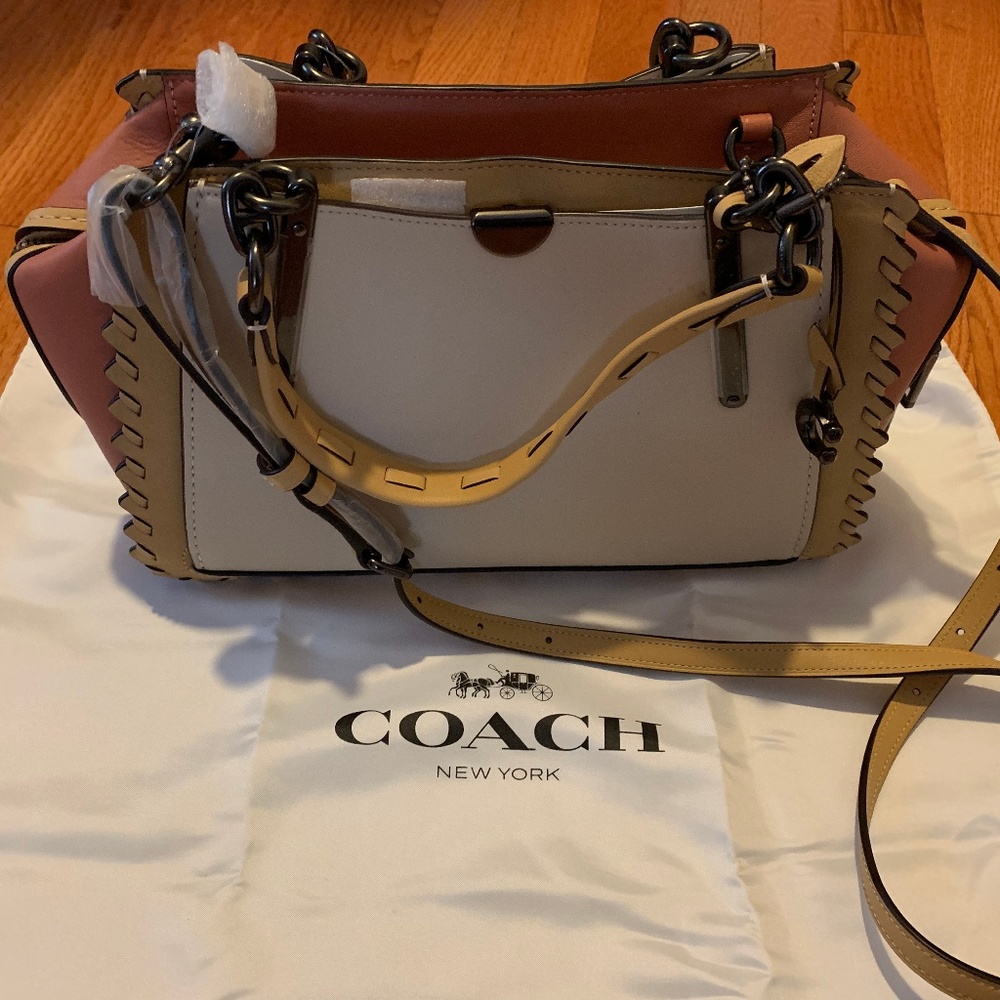 Coach Dreamer In Colorblock With Whipstitch-Ivory